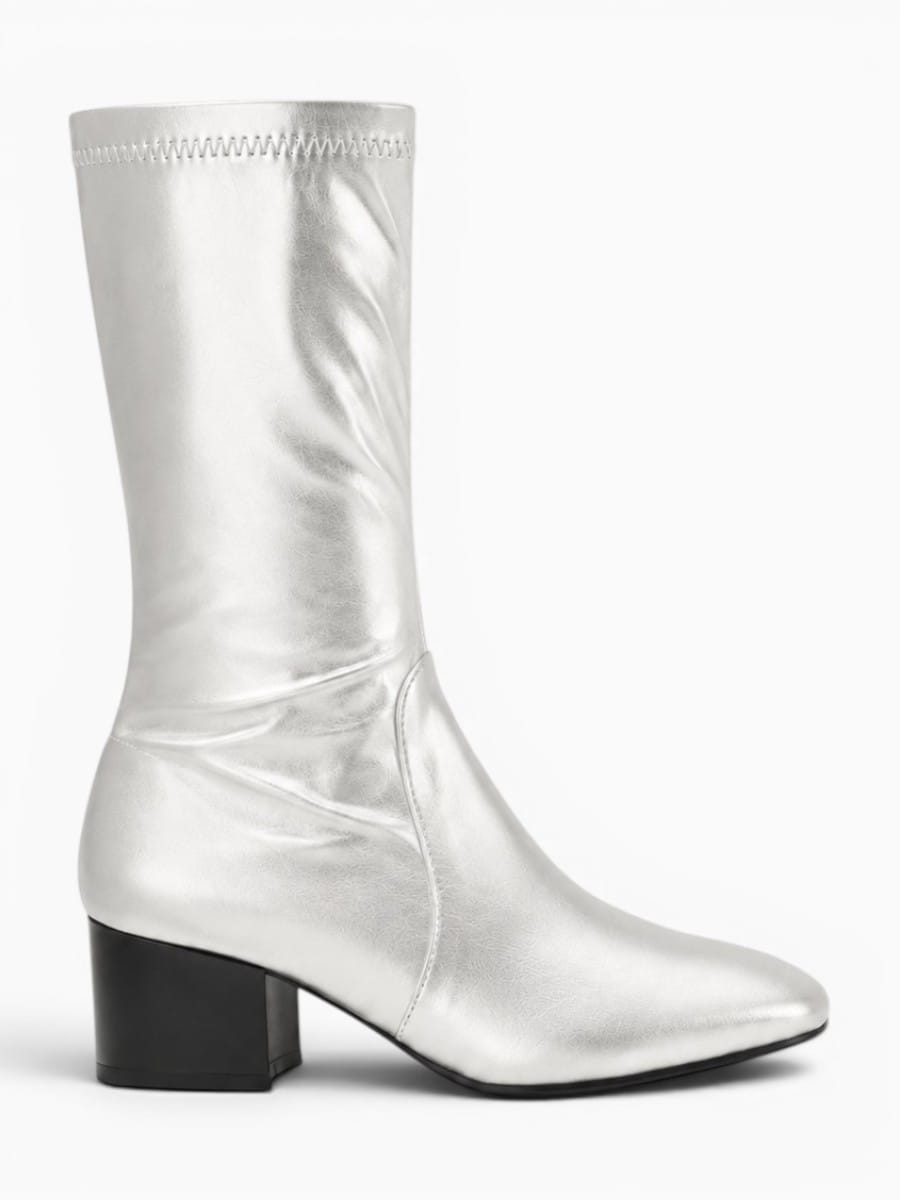 Amara Shoes Mid Calf Block Heel Boots