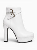 Amara Shoes Platform Ankle Boot Warm Side Zip Party High Heel