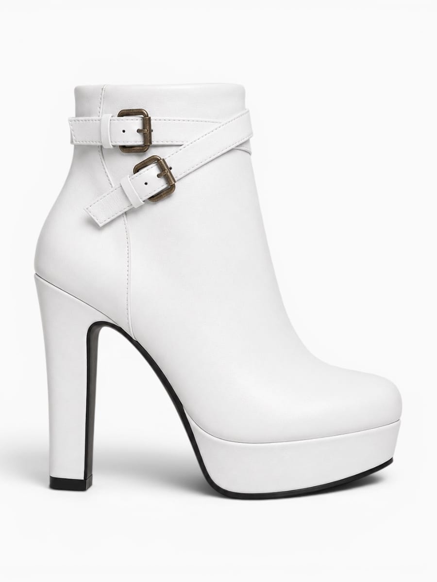 Amara Shoes Platform Ankle Boot Warm Side Zip Party High Heel