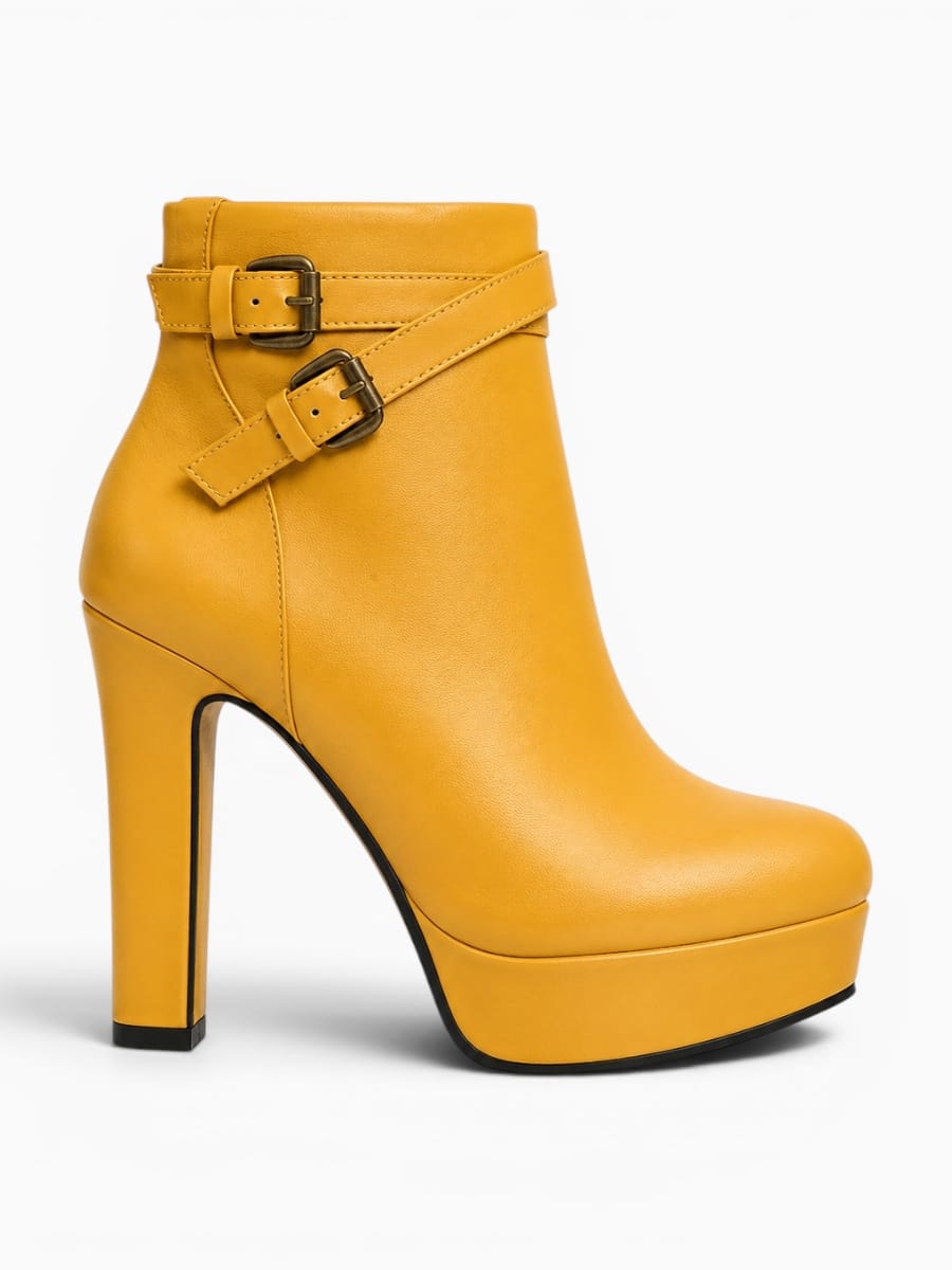 Amara Shoes Platform Ankle Boot Warm Side Zip Party High Heel