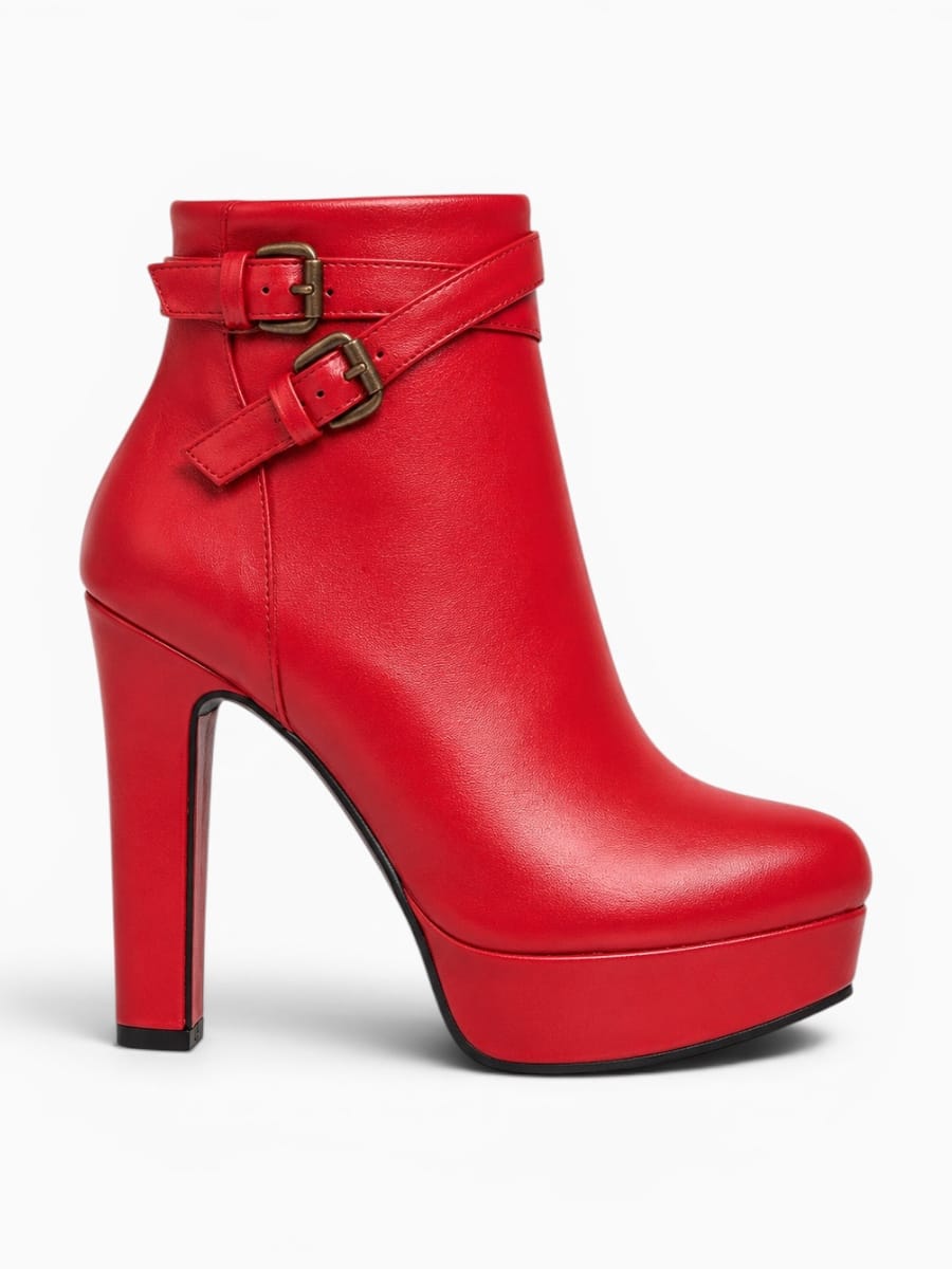 Amara Shoes Platform Ankle Boot Warm Side Zip Party High Heel