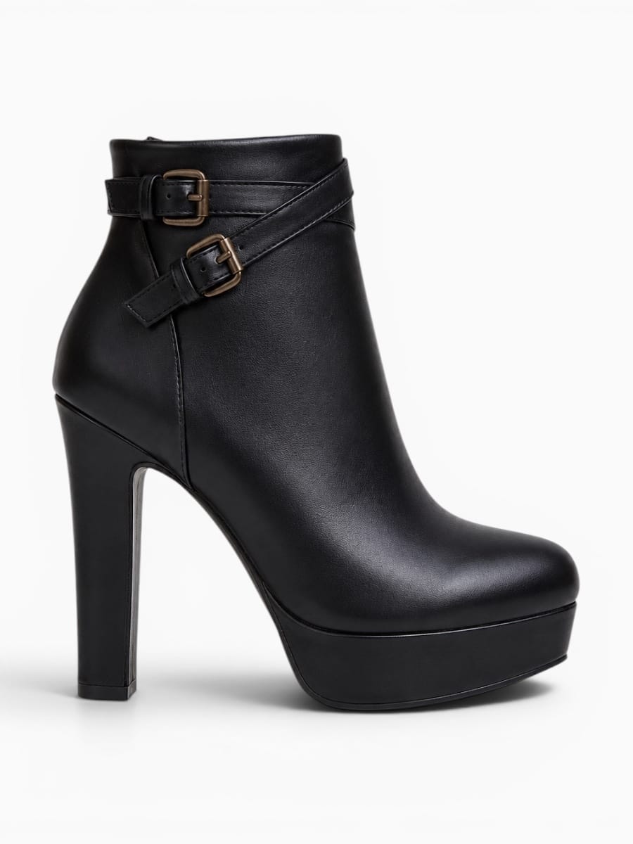 Amara Shoes Platform Ankle Boot Warm Side Zip Party High Heel