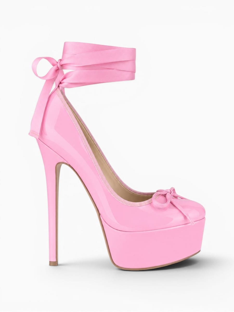 Amara Shoes Platform Ankle Lace Up High Heels