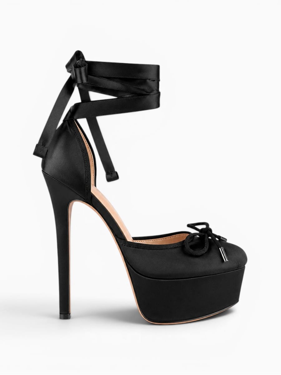 Amara Shoes Platform Ankle Lace Up High Heels