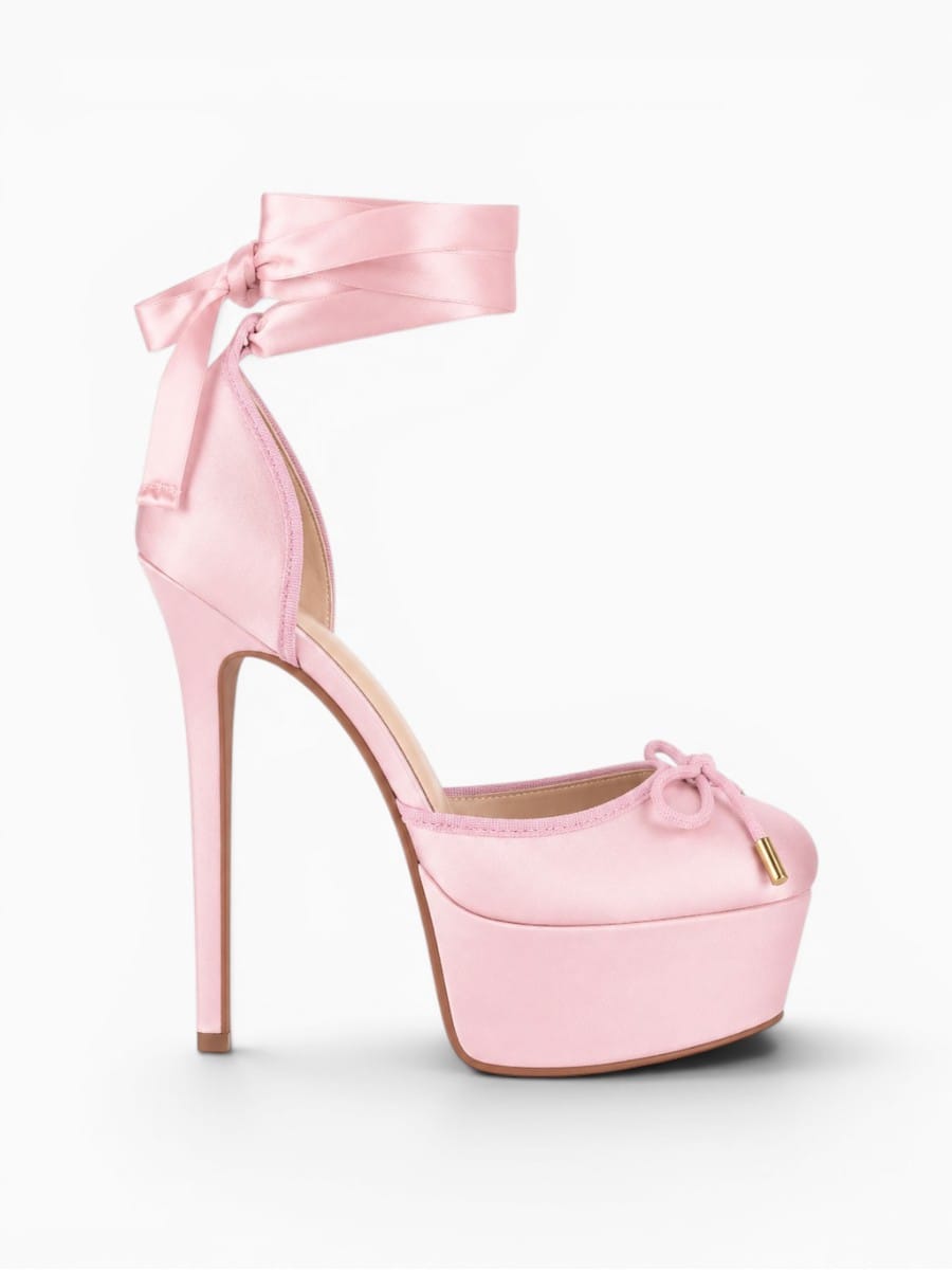 Amara Shoes Platform Ankle Lace Up High Heels