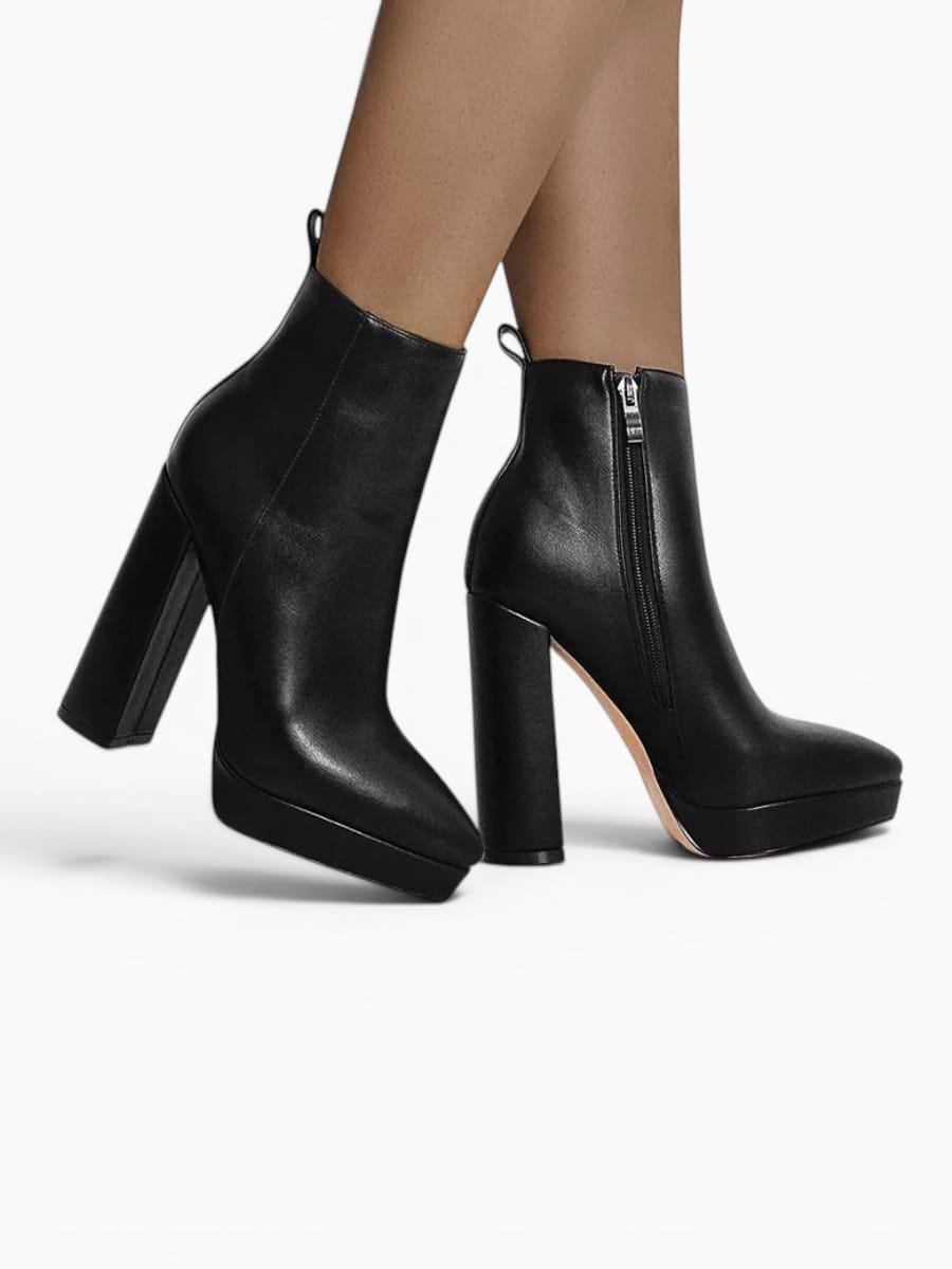 Amara Shoes Platform Chunky Heel Ankle Boots