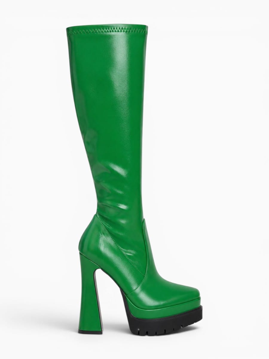Amara Shoes Platform Knee High Heel Boots