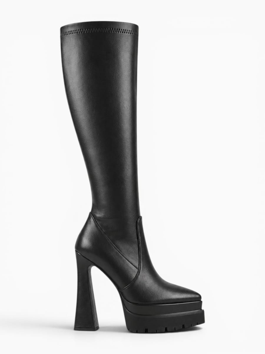 Amara Shoes Platform Knee High Heel Boots