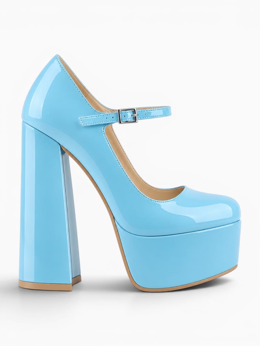 Amara Shoes Platform Mary Jane Chunky Heels