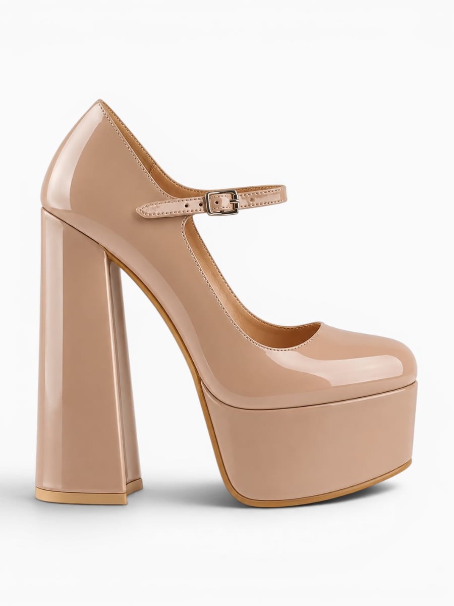 Amara Shoes Platform Mary Jane Chunky Heels