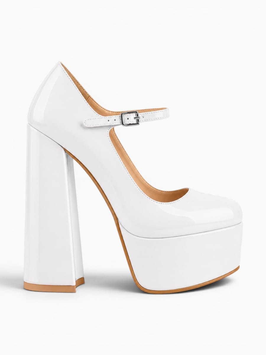 Amara Shoes Platform Mary Jane Chunky Heels