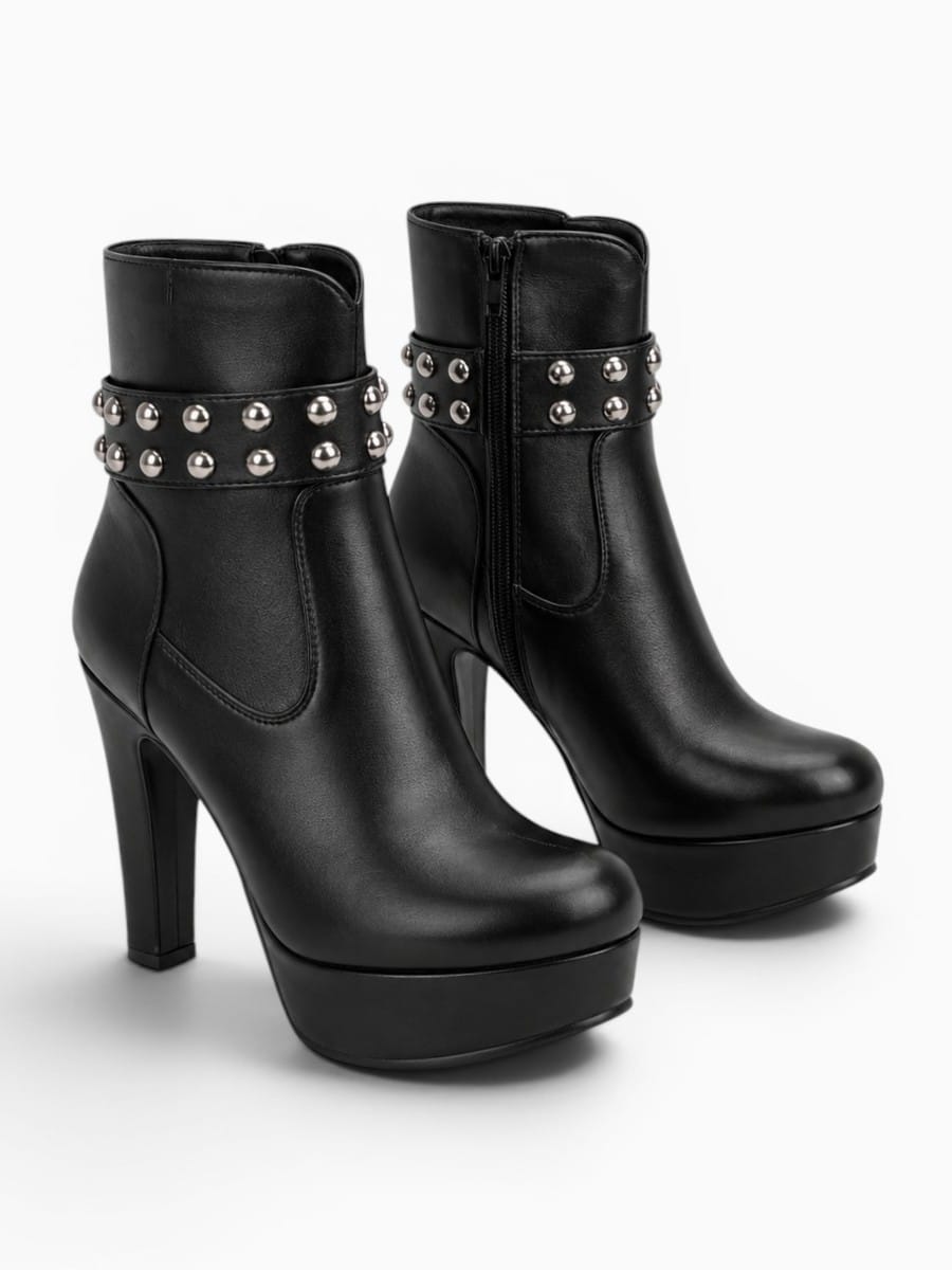 Amara Shoes Platform Party Ankle Boot Stiletto Inner Zipper