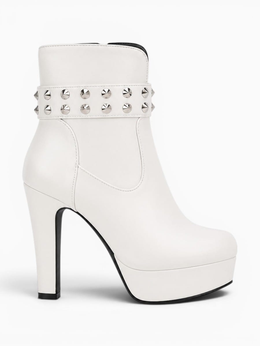 Amara Shoes Platform Party Ankle Boot Stiletto Inner Zipper
