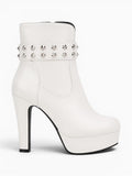 Amara Shoes Platform Party Ankle Boot Stiletto Inner Zipper
