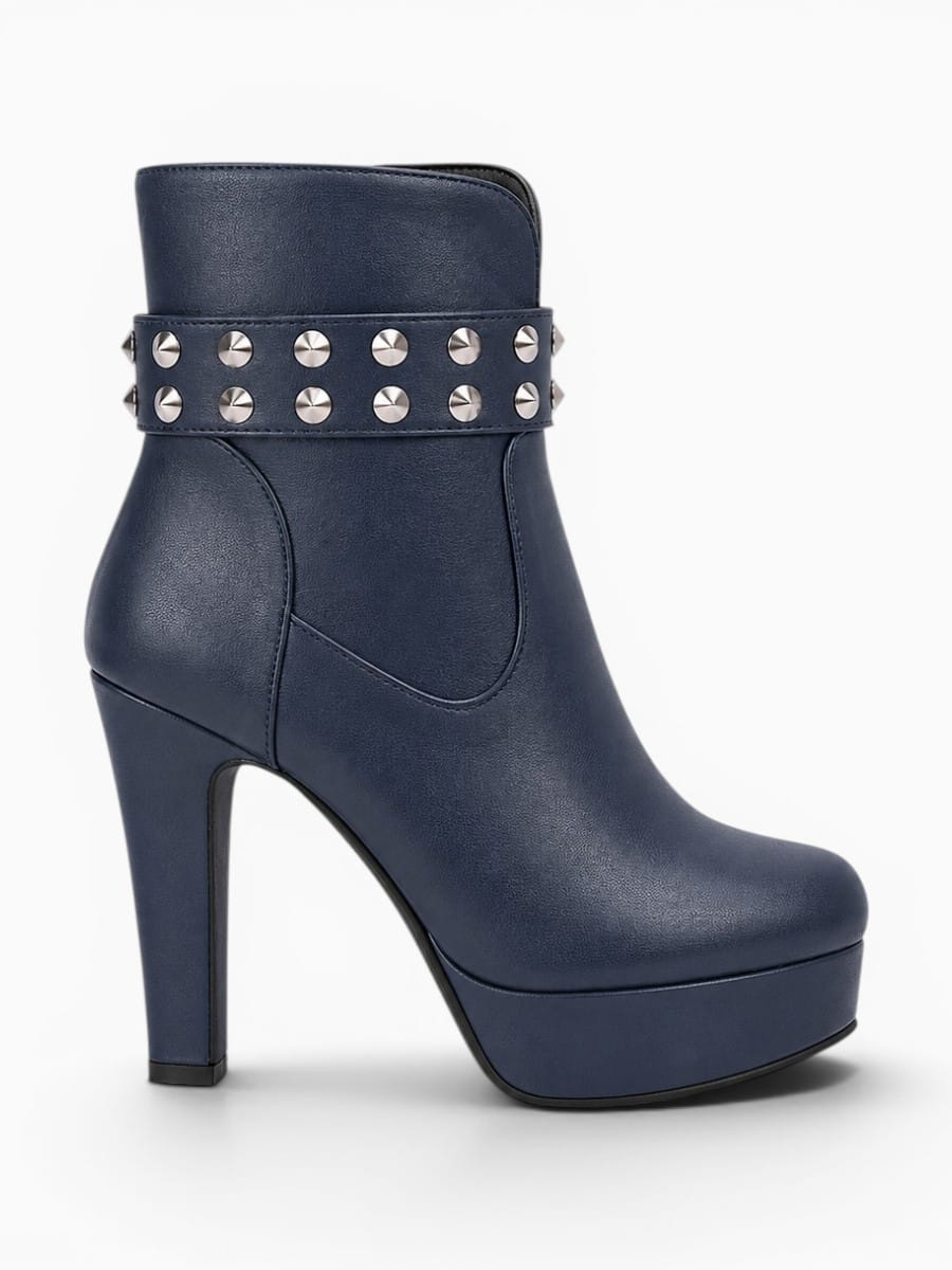 Amara Shoes Platform Party Ankle Boot Stiletto Inner Zipper