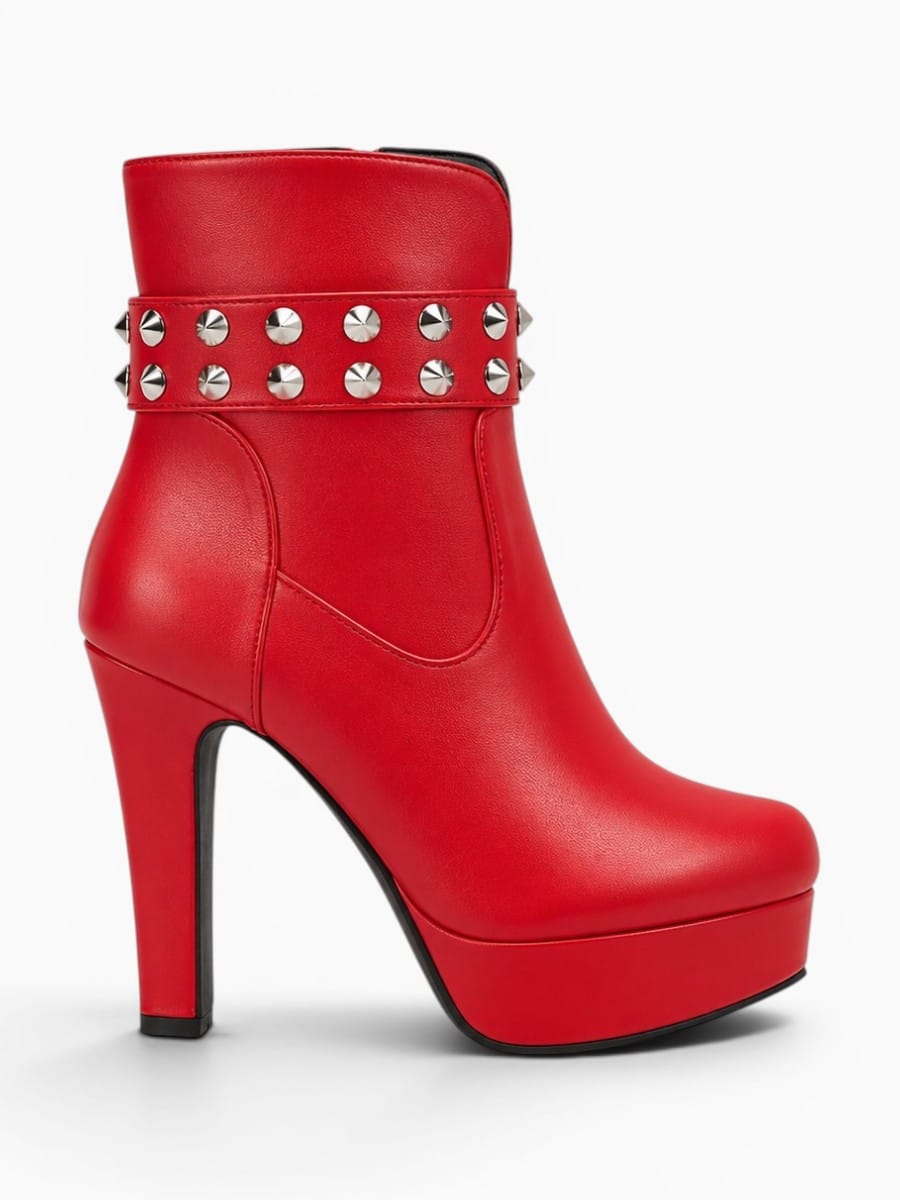 Amara Shoes Platform Party Ankle Boot Stiletto Inner Zipper