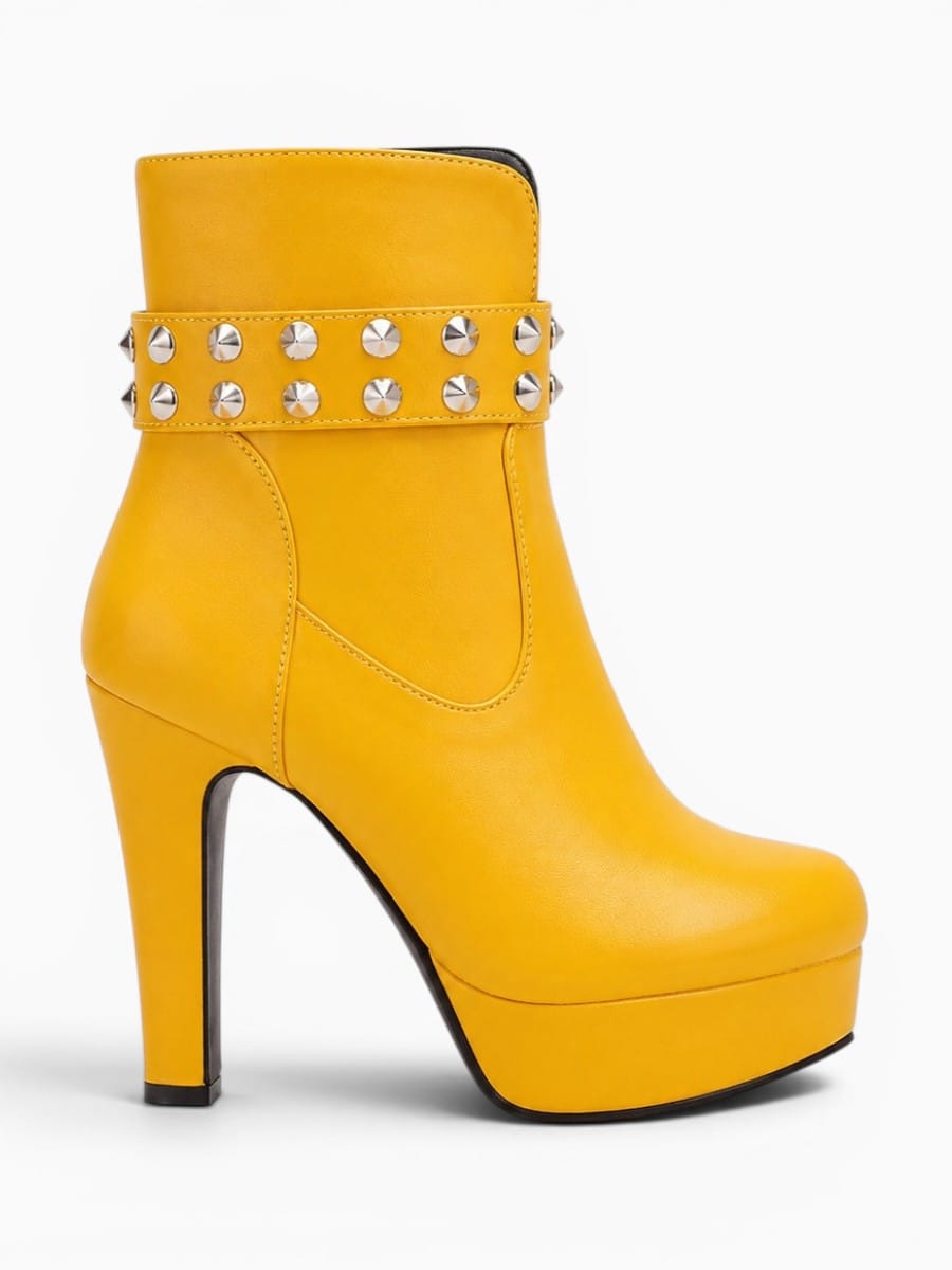 Amara Shoes Platform Party Ankle Boot Stiletto Inner Zipper