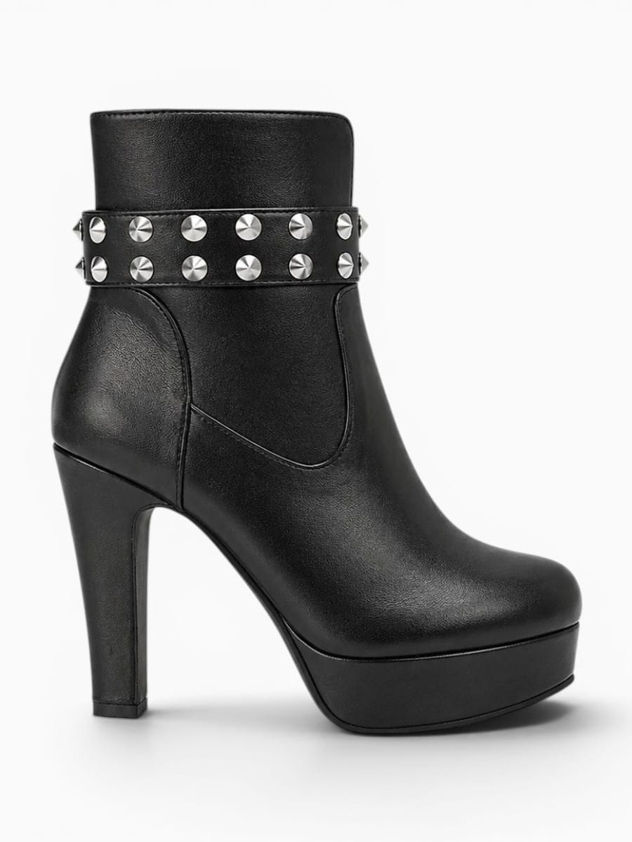 Amara Shoes Platform Party Ankle Boot Stiletto Inner Zipper