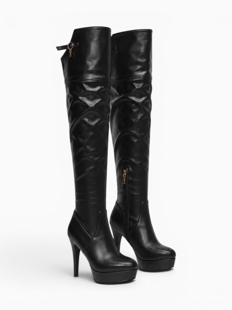Amara Shoes Platform Thigh-High Stiletto Boots