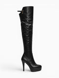Amara Shoes Platform Thigh-High Stiletto Boots