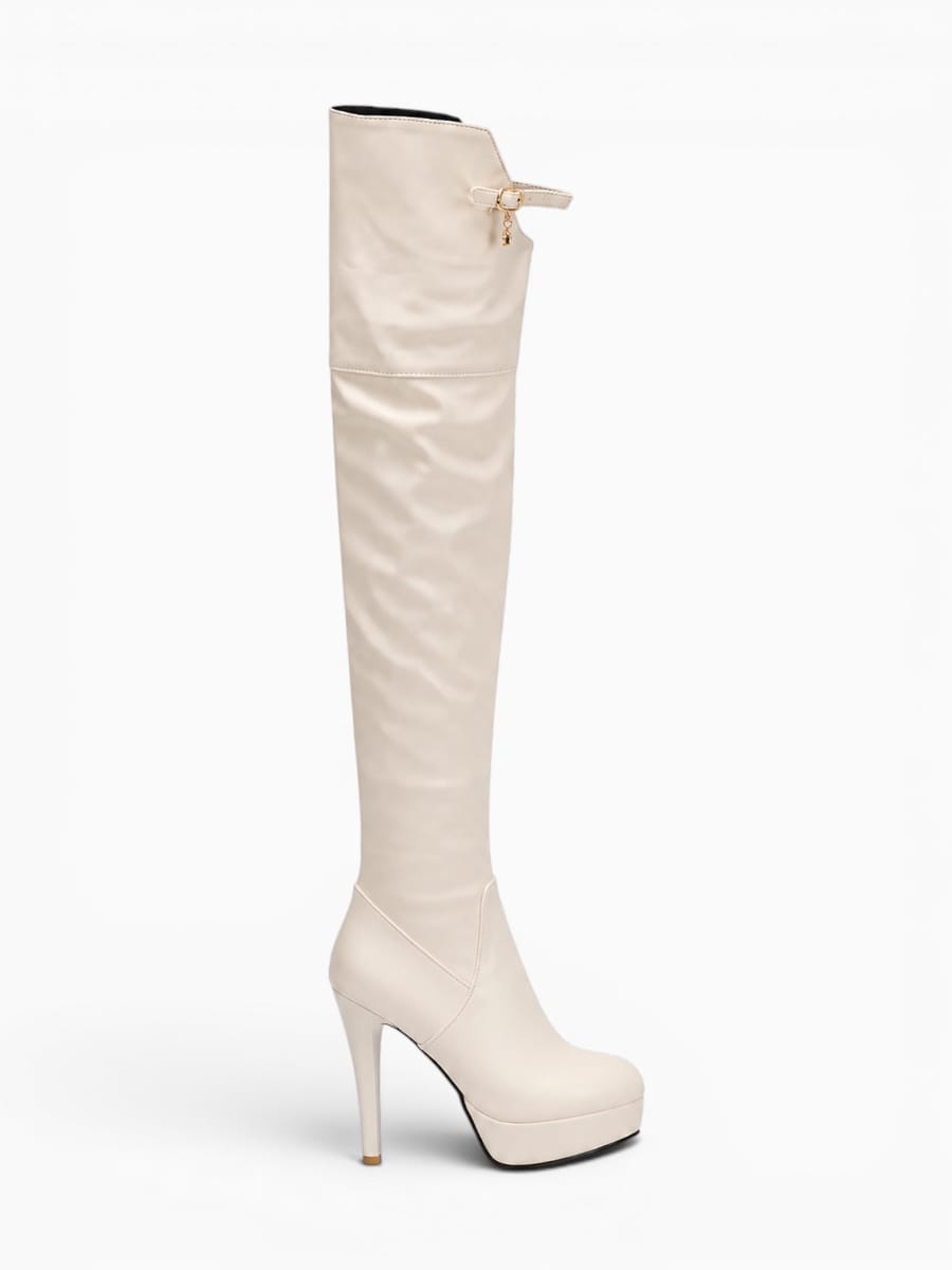 Amara Shoes Platform Thigh-High Stiletto Boots