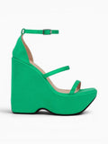 Amara Shoes Platform Wedge Ankle Strap Sandals
