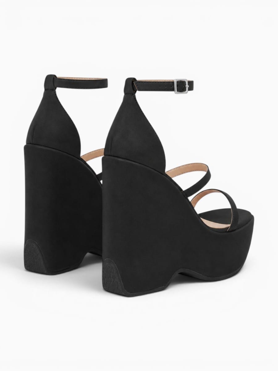 Amara Shoes Platform Wedge Ankle Strap Sandals