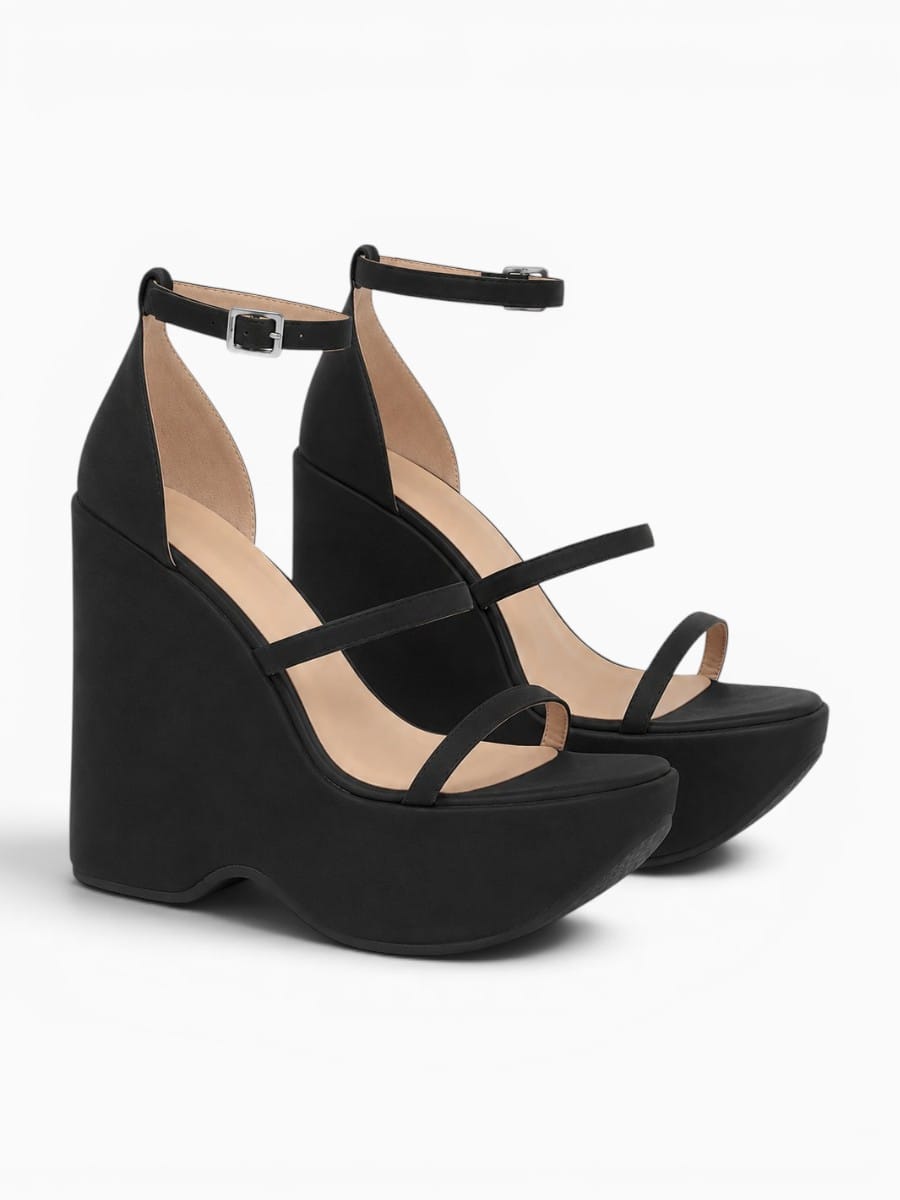 Amara Shoes Platform Wedge Ankle Strap Sandals
