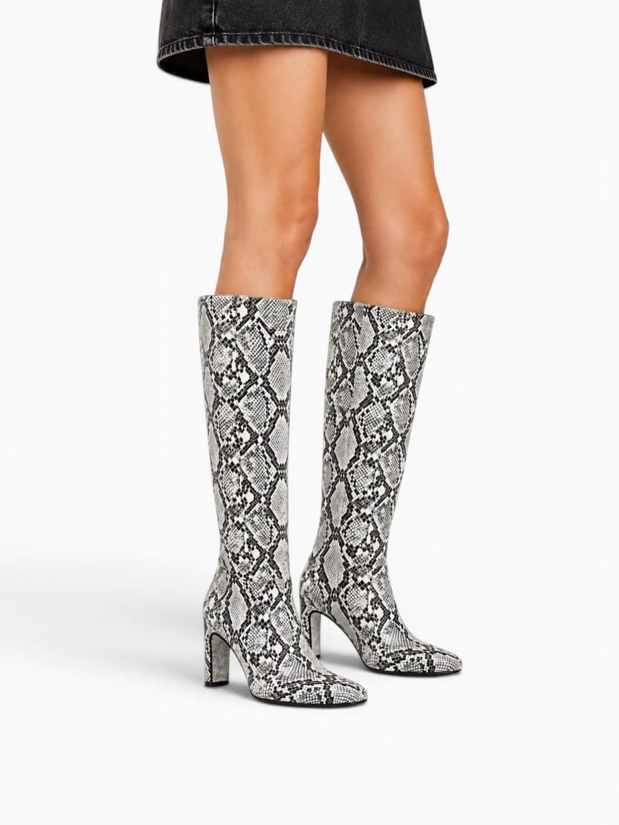 Amara Shoes Pointed Knee High Stiletto Boots
