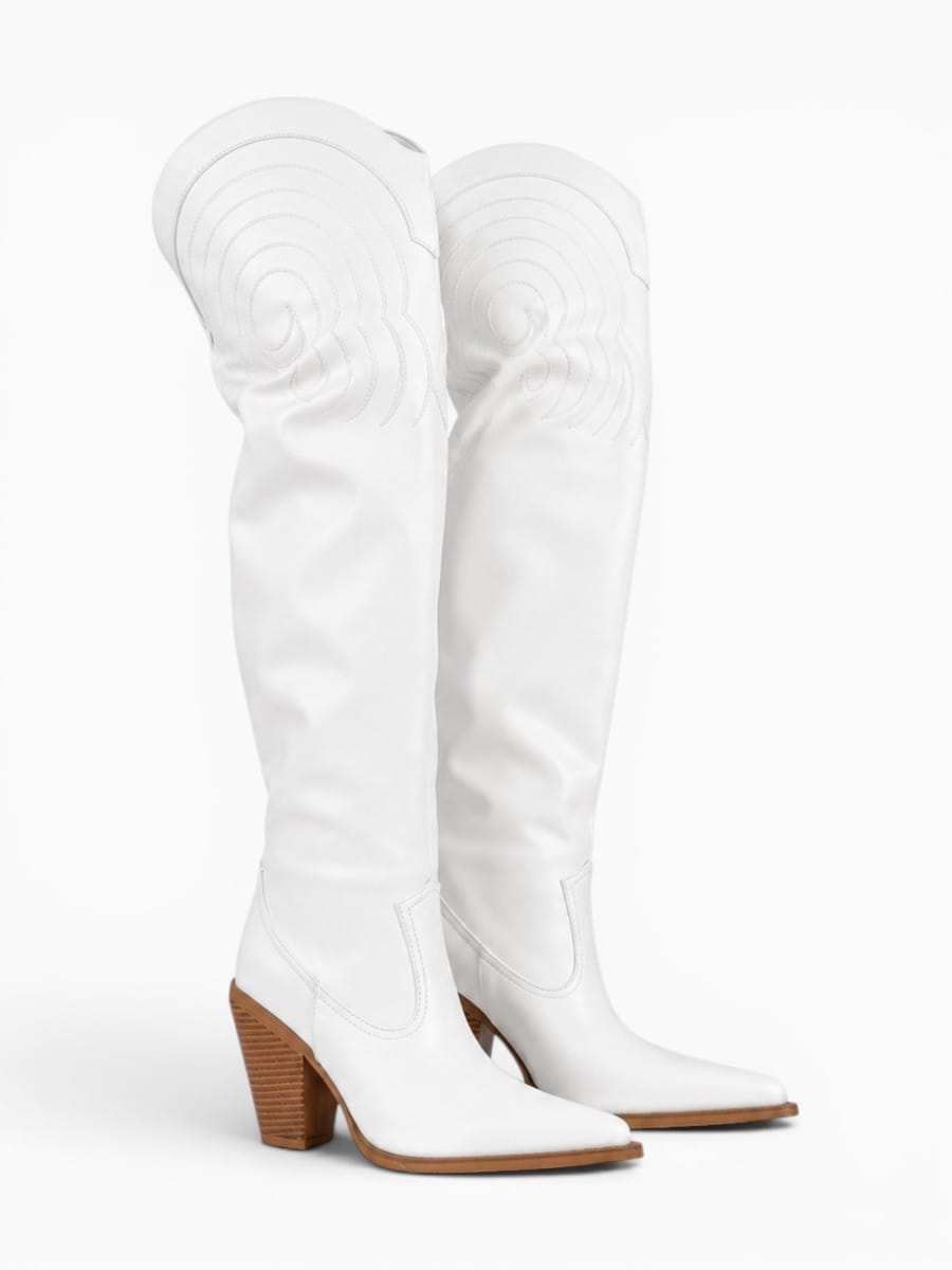 Amara Shoes Pointed Over Knee Cowboy Boots