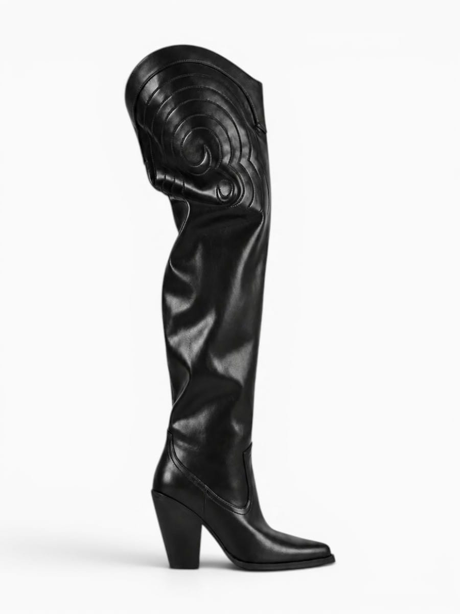 Amara Shoes Pointed Over Knee Cowboy Boots