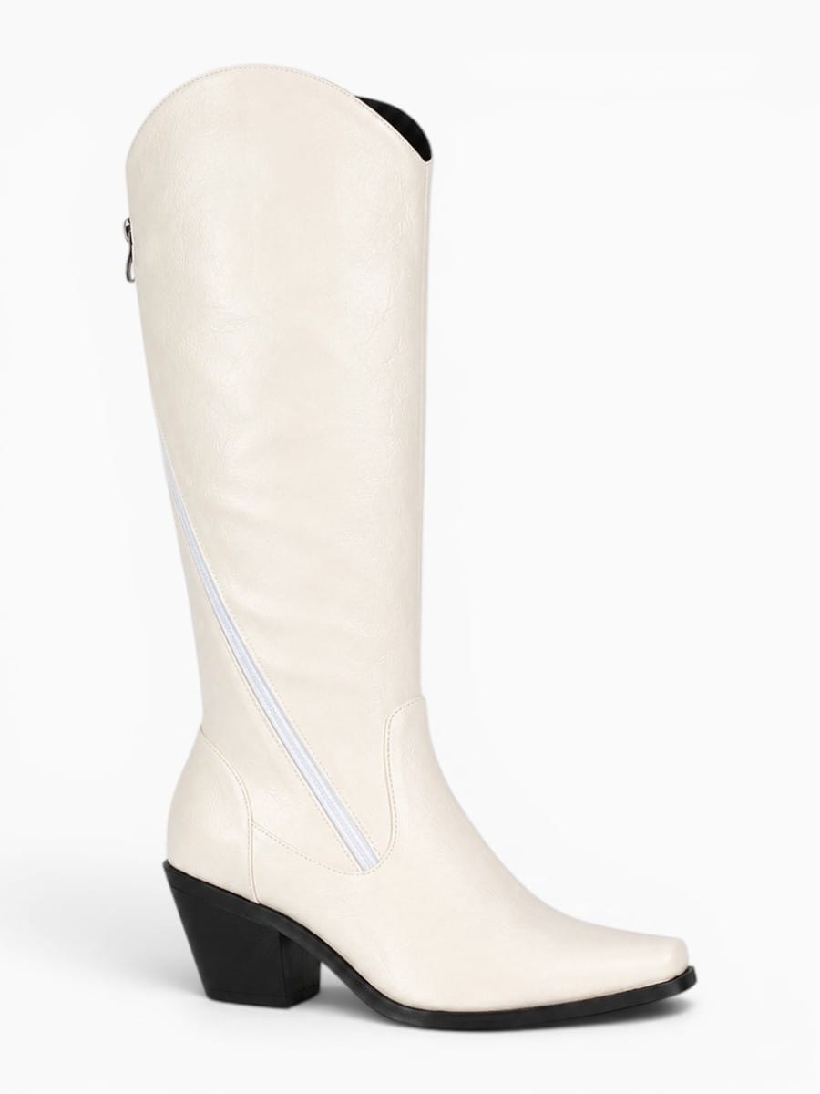 Amara Shoes Pointed Toe Knee High Cowboy Boots