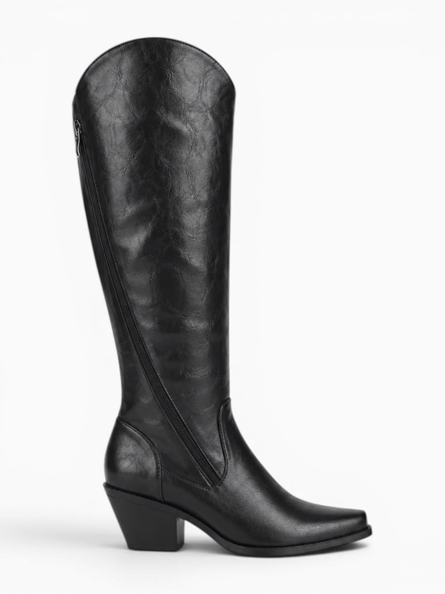 Amara Shoes Pointed Toe Knee High Cowboy Boots