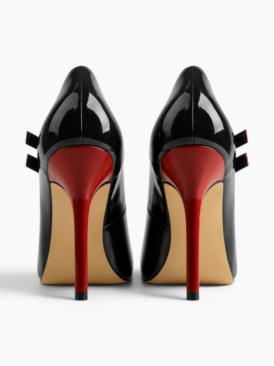 Amara Shoes Pointed Toe Mary Jane Double Strap Stiletto Heels