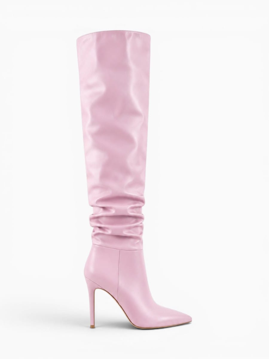 Amara Shoes Pointed Toe Over The Knee Stiletto Boots