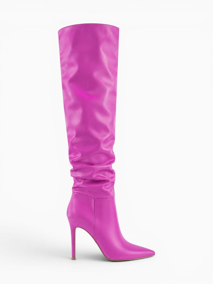Amara Shoes Pointed Toe Over The Knee Stiletto Boots