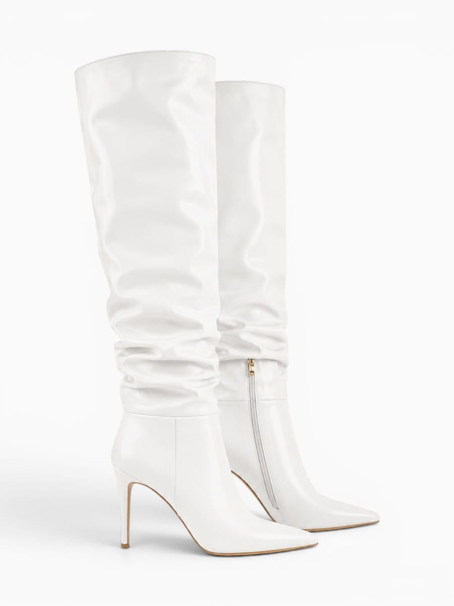 Amara Shoes Pointed Toe Over The Knee Stiletto Boots