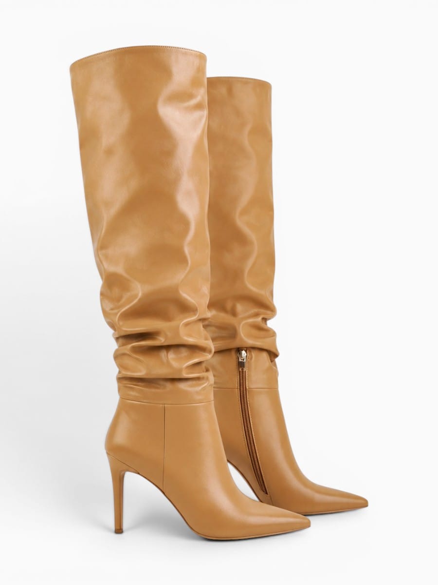 Amara Shoes Pointed Toe Over The Knee Stiletto Boots