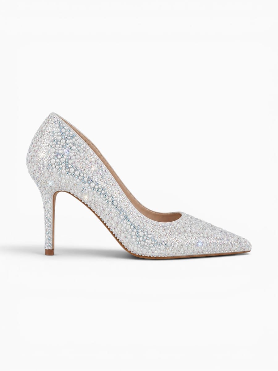 Amara Shoes Pointed Toe Rhinestone Stiletto Heels