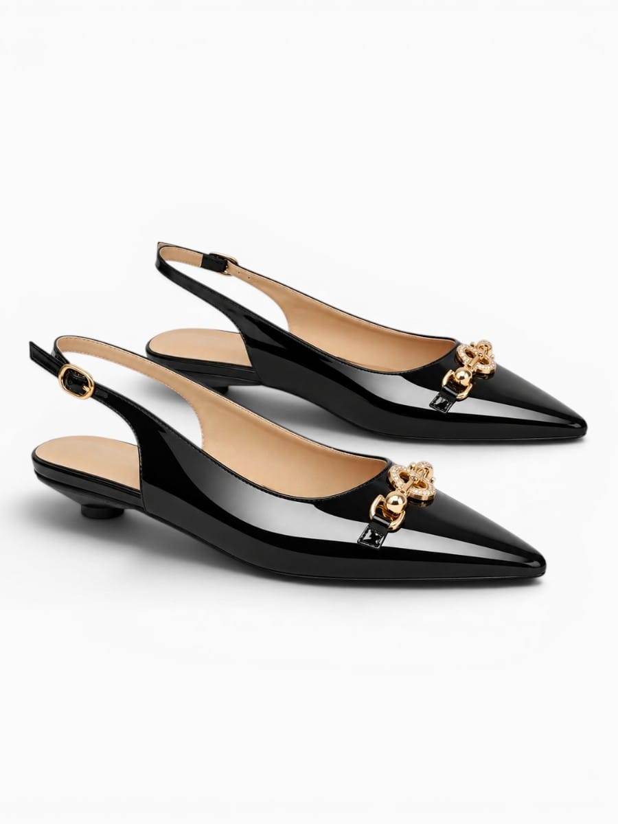 Amara Shoes Pointed Toe Slingback Flats