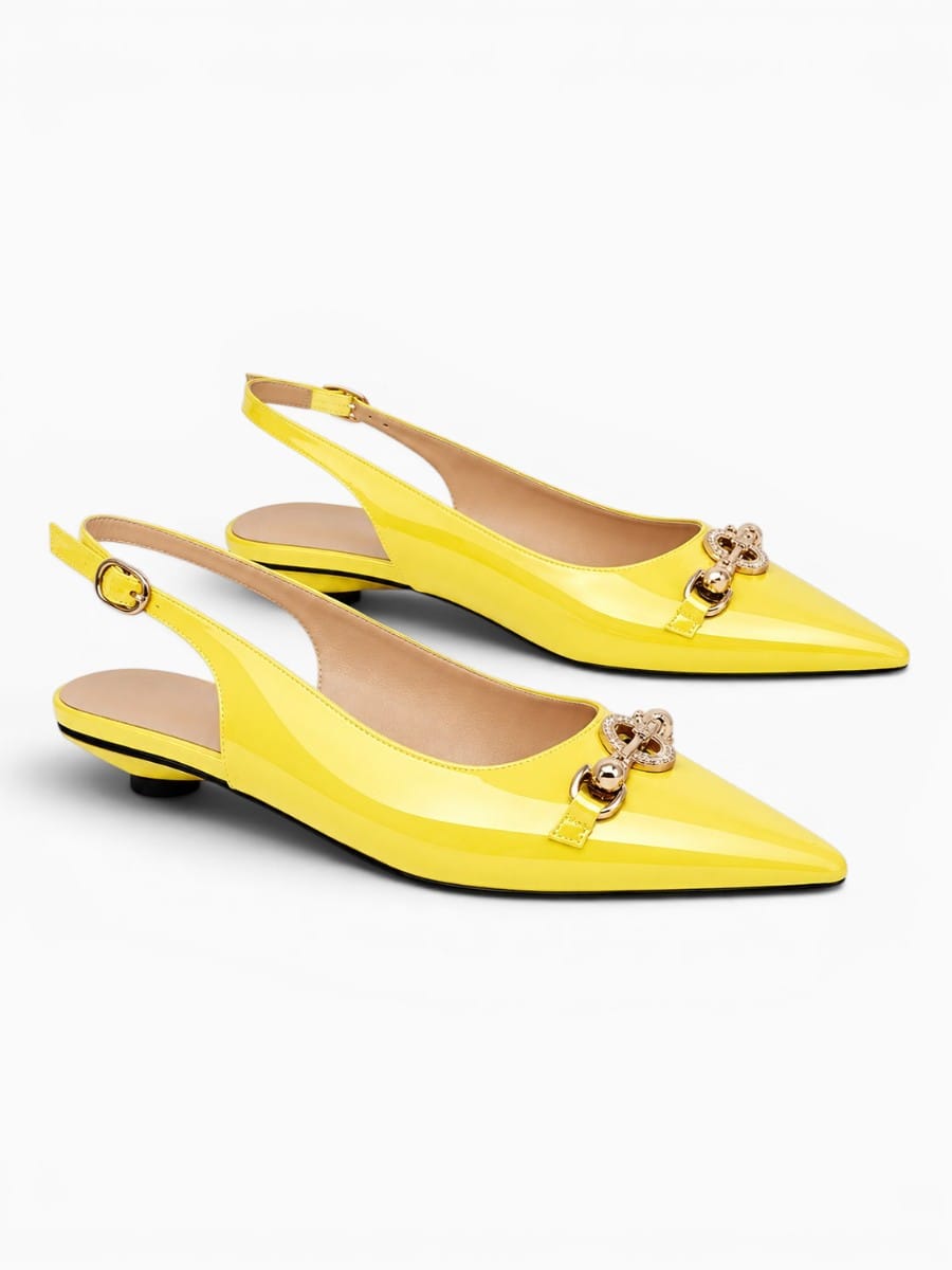 Amara Shoes Pointed Toe Slingback Flats