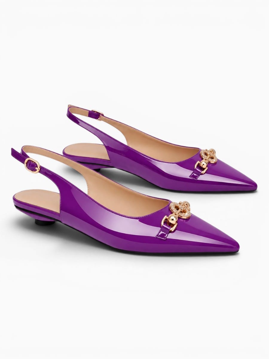 Amara Shoes Pointed Toe Slingback Flats