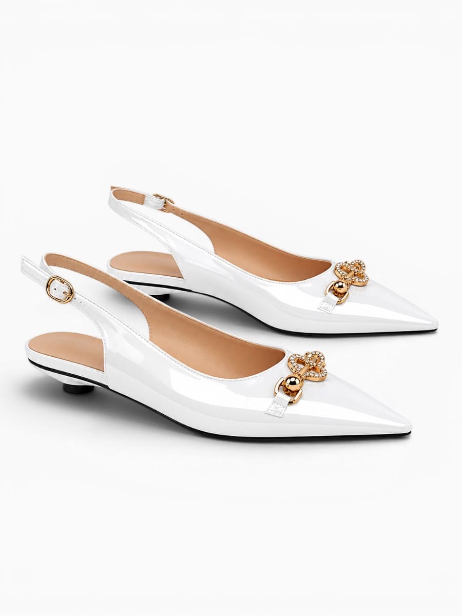 Amara Shoes Pointed Toe Slingback Flats
