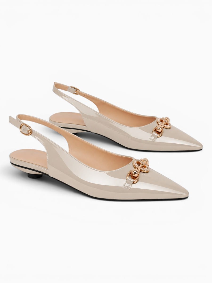 Amara Shoes Pointed Toe Slingback Flats