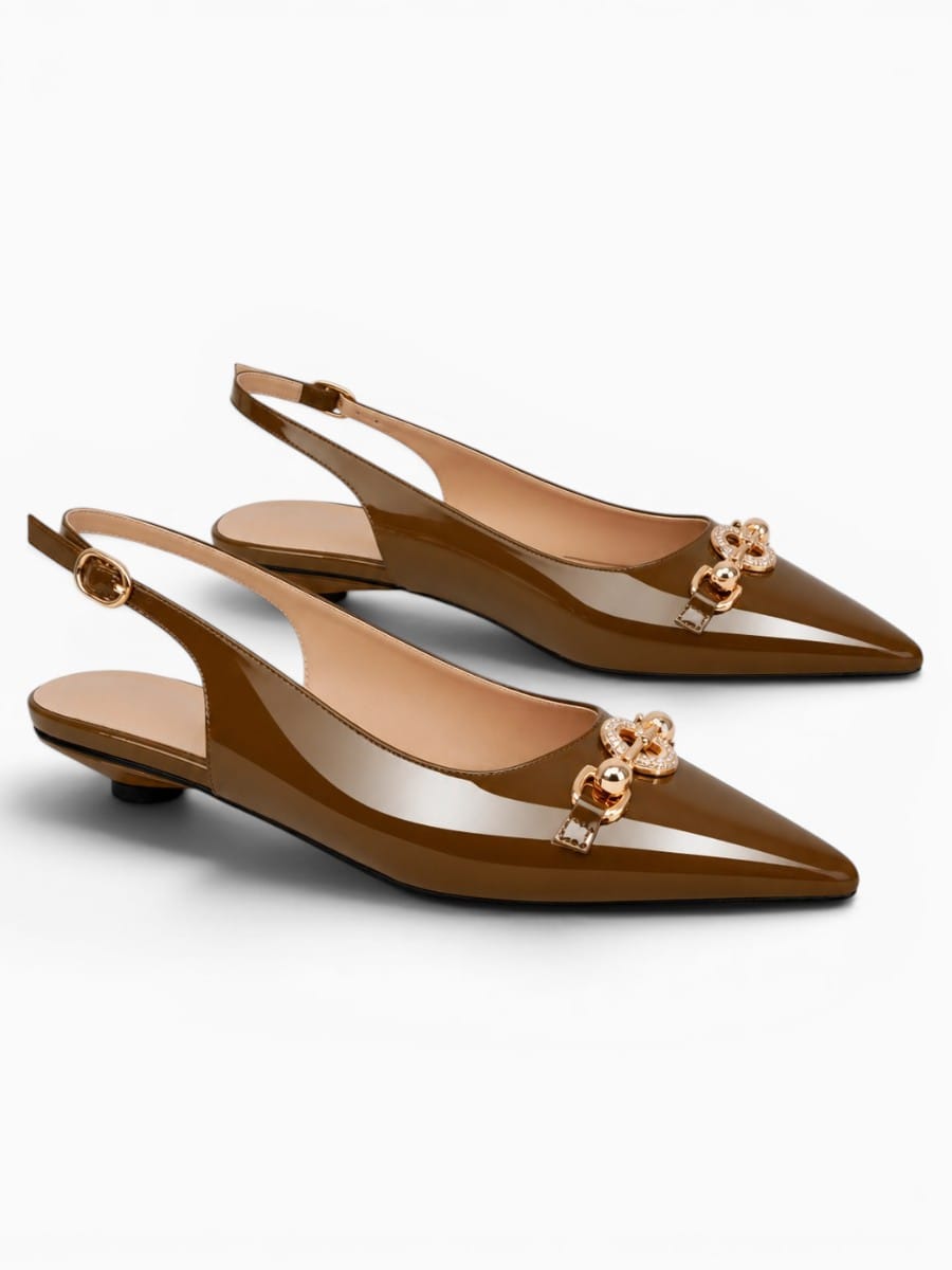 Amara Shoes Pointed Toe Slingback Flats