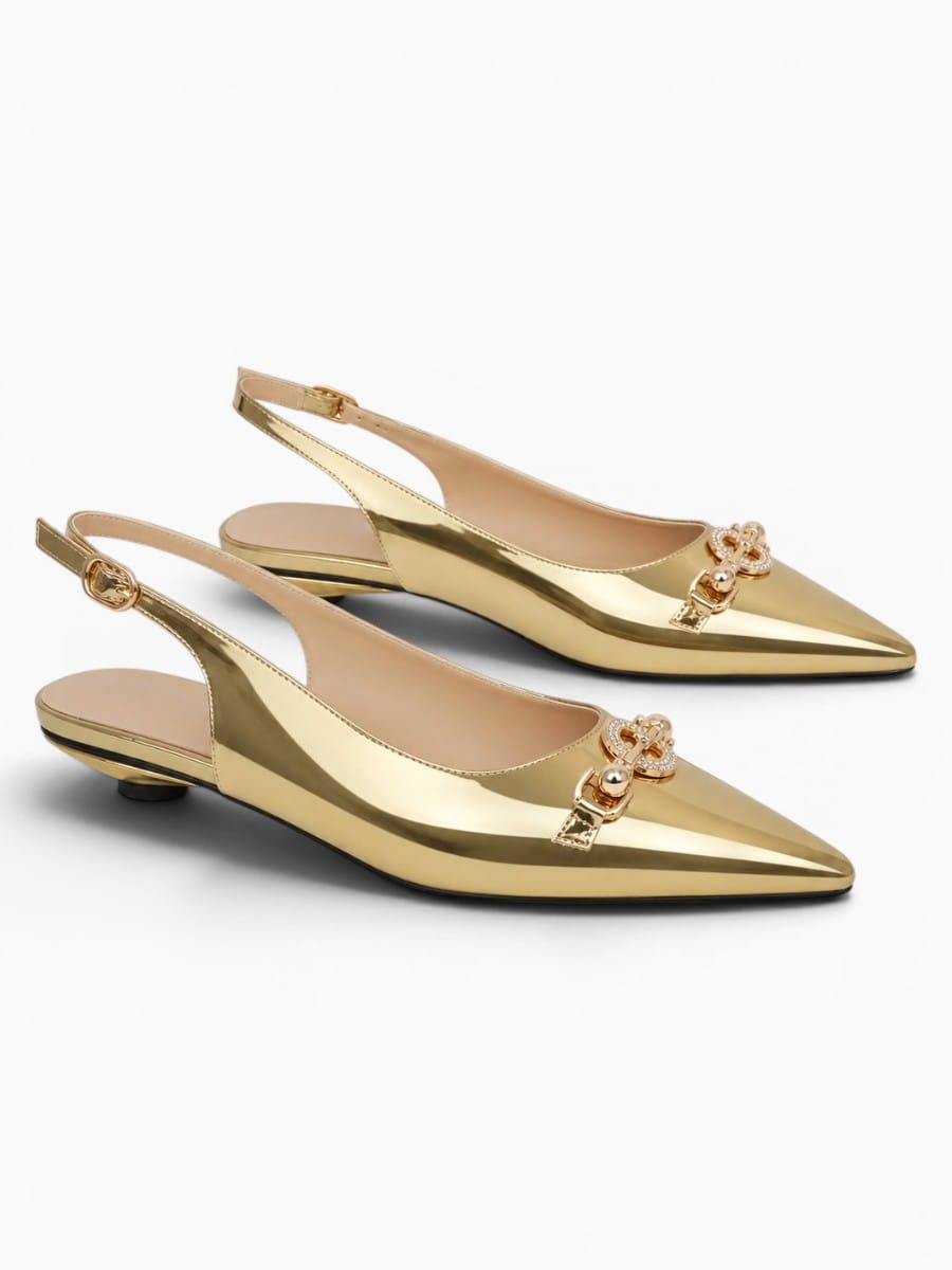 Amara Shoes Pointed Toe Slingback Flats