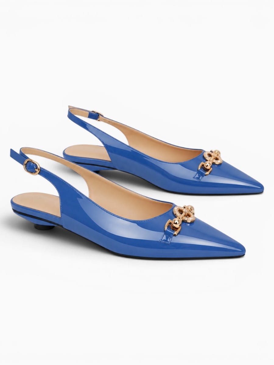 Amara Shoes Pointed Toe Slingback Flats