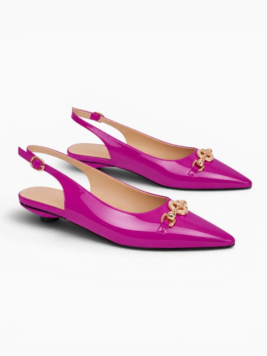 Amara Shoes Pointed Toe Slingback Flats