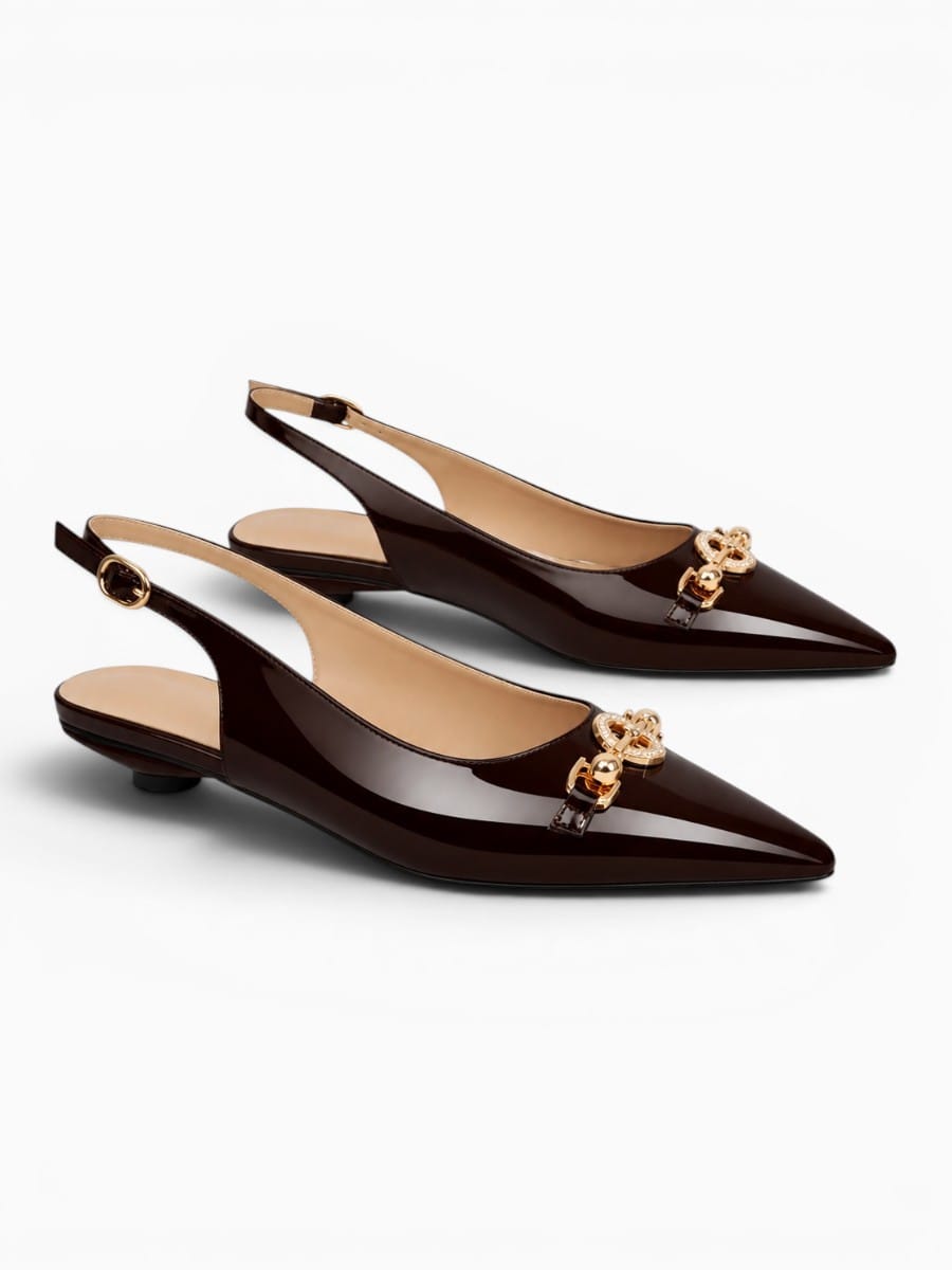 Amara Shoes Pointed Toe Slingback Flats