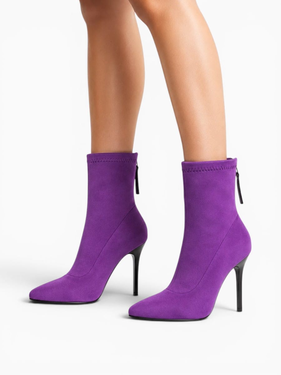 Amara Shoes Pointed Toe Stiletto Ankle Boots